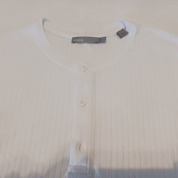 Nwot VINCE henley shirt white size s - Picture 1 of 3